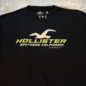 Hollister Black Tee with Green Accents